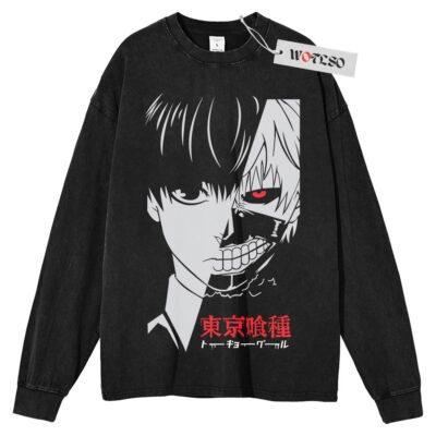 Kaneki Ken Long Sleeve Tee, Tokyo Ghoul Anime Long Sleeve Tee, Long Sleeve Tee