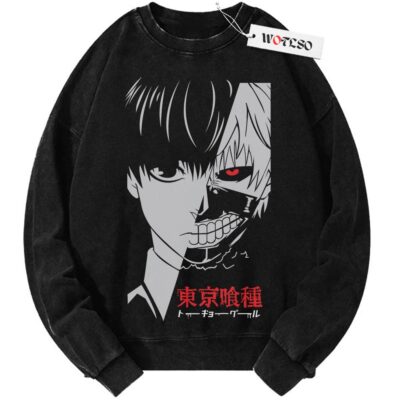 Kaneki Ken Sweater, Tokyo Ghoul Anime Sweater, Vintage Sweater