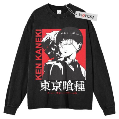 Kaneki Ken Long Sleeve Tee, Tokyo Ghoul Anime Long Sleeve Tee, Long Sleeve Tee