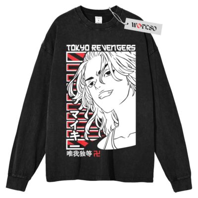 Mikey Long Sleeve Tee, Tokyo Revengers Anime Long Sleeve Tee, Long Sleeve Tee