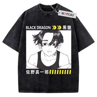 Black Dragon T-Shirt, Tokyo Revengers Anime T-Shirt, Vintage Tee