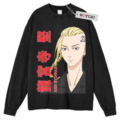 Ken Ryuguji Long Sleeve Tee, Tokyo Revengers Anime Long Sleeve Tee, Long Sleeve Tee