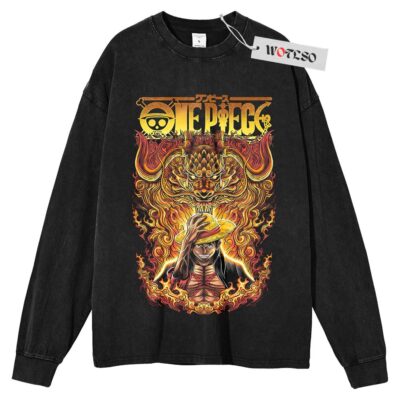 Portgas D. Ace Long Sleeve Tee, One Piece Anime Long Sleeve Tee, Long Sleeve Tee