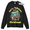 Pokemon Long Sleeve Tee, Merry Bulbasaur Christmas Christmas Long Sleeve Tee, Long Sleeve Tee