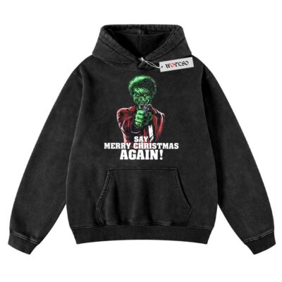 Pulp Fiction, Grinch Hoodie, Say Merry Christmas Again Christmas Hoodie, Vintage Hoodie