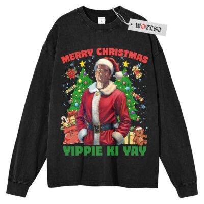 Die hard Sweater, Die hard Christmas Sweater, John McClane Sweater, Christmas Movie Sweater, Long Sleeve Sweater