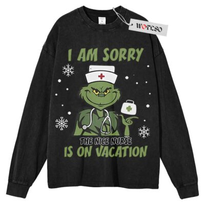 The Grinch Sweater, Holiday Sweater, Christmas Movie Sweater, Adult Sweater, Long Sleeve Sweater