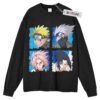 Kakashi Squad Sweater, Naruto Shippuden Sweater, Anime Sweater, Anime Adult Sweater, Long Sleeve Sweater