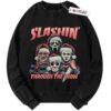 Slashing Through the Snow Sweater, Holiday Sweater, Christmas Movie Sweater, Adult Sweater, Vintage Sweater