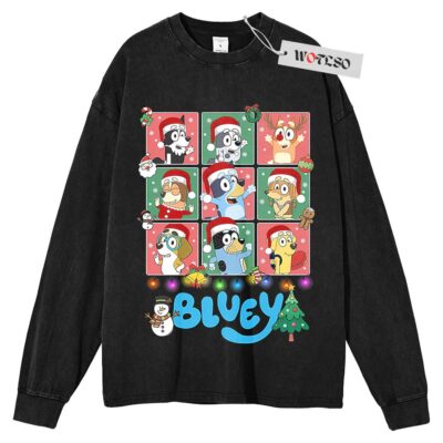 Bluey Sweater, Muffin Bluey Sweater, Disney TV movie Sweater, Christmas Adult Sweater, Long Sleeve Sweater