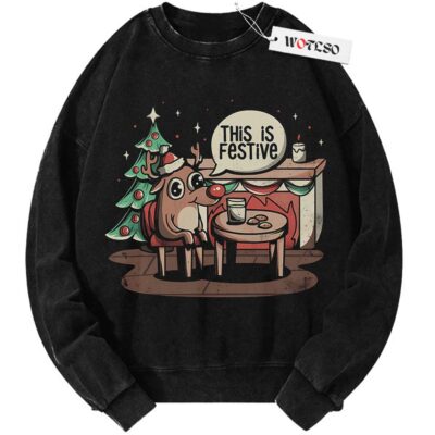 This is Festival Sweater, Funny Sweater, Meme Sweater, Christmas Adult Sweater, Vintage Sweater