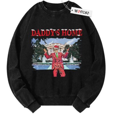 Daddy Home Sweater, Donald Trump Sweater, Holiday Sweater, Christmas Adult Sweater, Vintage Sweater