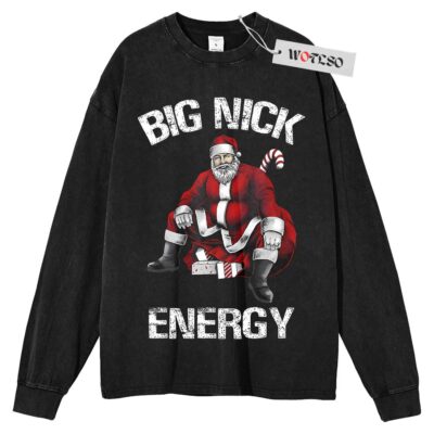 Big nick Sweater, Santa Claus Sweater, Christmas Movie Sweater, Adult Sweater, Long Sleeve Sweater