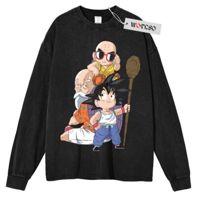 Kid Gohan Sweater, DBZ Sweater, Son Goku Sweater, Anime Adult Sweater, Long Sleeve Sweater