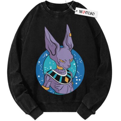 Beerus Sweater, DBZ Sweater, Son Goku Sweater, Anime Adult Sweater, Vintage Sweater