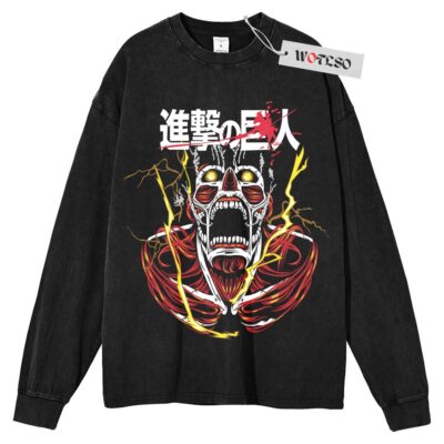 Eren Sweater, Attack On Tittan Sweater, Japanese Style Sweater, Anime Adult Sweater, Long Sleeve Sweater