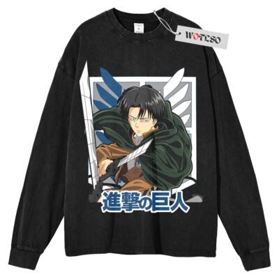 Levi Sweater, Attack On Tittan Sweater, Japanese Style Sweater, Anime Adult Sweater, Long Sleeve Sweater