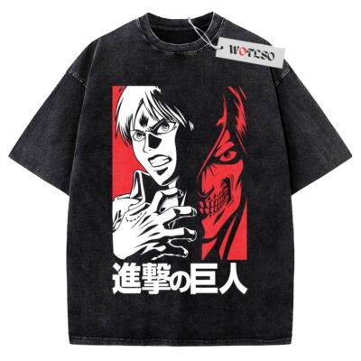 Eren Shirt, Attack On Tittan Shirt, Japanese Style Shirt, Anime Adult Shirt, Vintage Tee