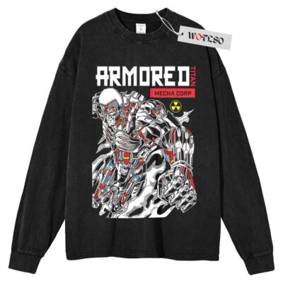 Armored Titan Sweater, Attack On Tittan Sweater, Japanese Style Sweater, Anime Adult Sweater, Long Sleeve Sweater