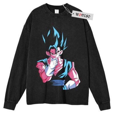 Dragonball Vegito Sweater, DBZ Sweater, Son Goku Sweater, Anime Adult Sweater, Long Sleeve Sweater