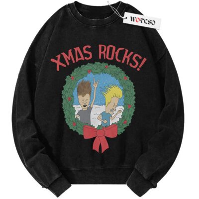 Christmas Rules Beavis And Butt-Head Sweater, Adult Sweater, Movie Sweater, Christmas Sweater, Vintage Sweater