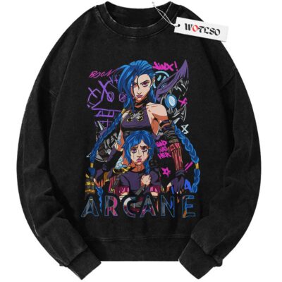 Arcane season 2 Sweater, Arcane Jinx Sweater, League of Legend Sweater, Movie Sweater, Vintage Sweater