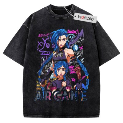 Arcane season 2 Shirt, Arcane Jinx Shirt, League of Legend Shirt, Movie Shirt, Vintage Tee