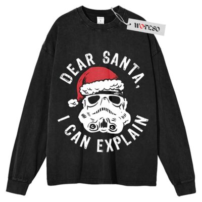 Dear Santa, I Can Explain Sweater, Star War Sweater, Movie Sweater, Christmas Sweater, Long Sleeve Sweater