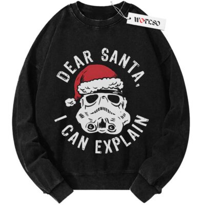 Dear Santa, I Can Explain Sweater, Star War Sweater, Movie Sweater, Christmas Sweater, Vintage Sweater