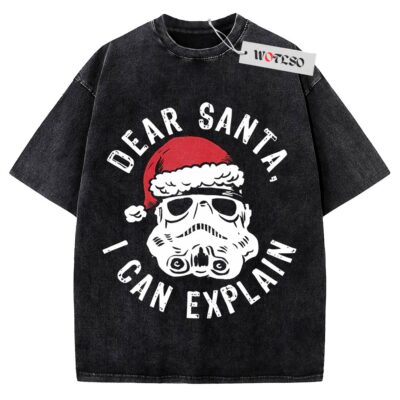 Dear Santa, I Can Explain Shirt, Star War Shirt, Movie Shirt, Christmas Shirt, Vintage Tee