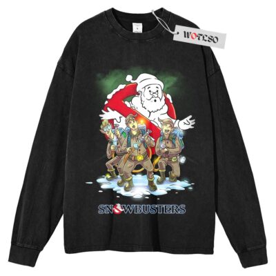 Snowbusters Sweater, Ghostbusters Sweater, Adult Sweater, Christmas Sweater, Long Sleeve Sweater