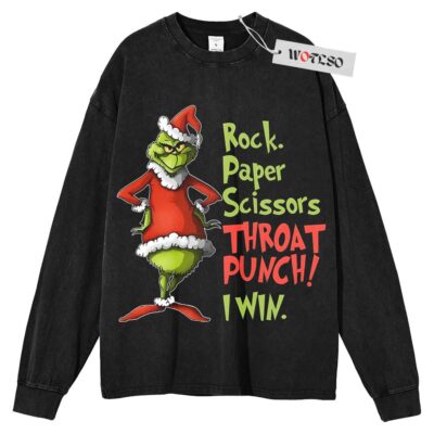 The Grinch Sweater, Holiday Sweater, Adult Sweater, Christmas Sweater, Long Sleeve Sweater