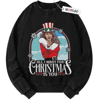 All I want for Christmas is you Sweater, Mariah Carey Sweater, Christmas Song Sweater, Christmas Sweater, Vintage Sweater