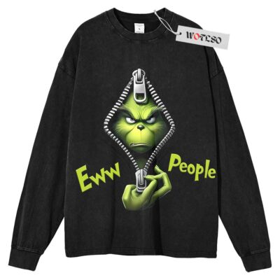 The Grinch Sweater, Holiday Sweater, Adult Sweater, Christmas Sweater, Long Sleeve Sweater