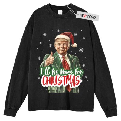 Daddy Home Sweater, Donald Trump Sweater, Holiday Sweater, Christmas Adult Sweater, Long Sleeve Sweater