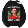 Make Christmas Great Again Sweater, Donald Trump Sweater, Holiday Sweater, Christmas Adult Sweater, Vintage Sweater