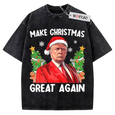 Make Christmas Great Again Shirt, Donald Trump Shirt, Holiday Shirt, Christmas Adult Shirt, Vintage Tee