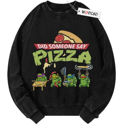 Did someone say Pizza Sweater, Teenage Mutant Ninja Turtles Sweater, Adult Sweater, Christmas Sweater, Vintage Sweater