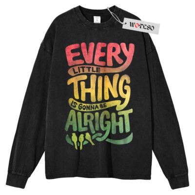 Every Little Things is gonna be all Right Sweater, Bob Marley Sweater, Music Sweater, Retro Sweater, Long Sleeve Sweater