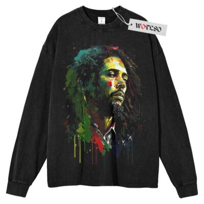 Bob Marley Sweater, Retro Sweater, Music Sweater, Adult Sweater, Long Sleeve Sweater