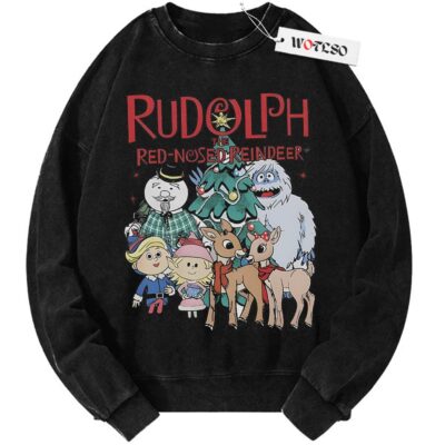 Rudolph the Red Nosed Reindeer Sweater, Christmas Season Sweater, Holiday Sweater, Merry Christmas Sweater, Vintage Sweater