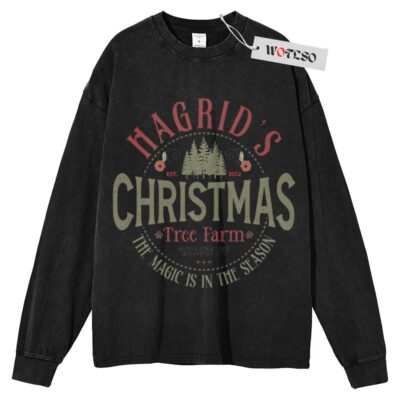 Hagrid's Christmas Tree Farm Sweater, Christmas Season Sweater, Holiday Sweater, Christmas Sweater, Long Sleeve Sweater