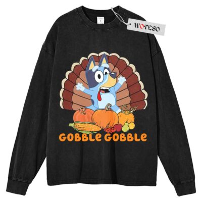 Bluey Sweater, Bluey thanksgiving Sweater, Holiday Sweater, Adult Sweater, Long Sleeve Sweater