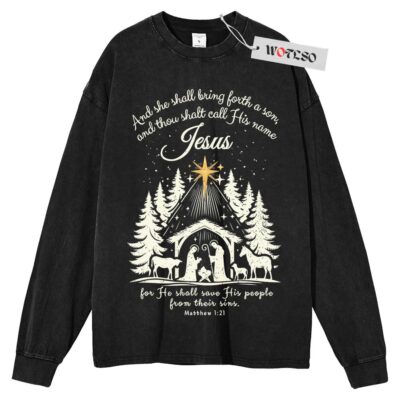 Jesus Is The Reason For The Season Sweater, Christmas Christian Gift Sweater, Religious Christian Christmas Faith Shirt Sweater, Christmas Jesus Quotes Sweater, Long Sleeve Sweater