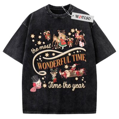 The Most Wonderful Time of The Year Shirt, Winter Retro Shirt, Believe in Santa Shirt, Christmas Shirt, Vintage Tee