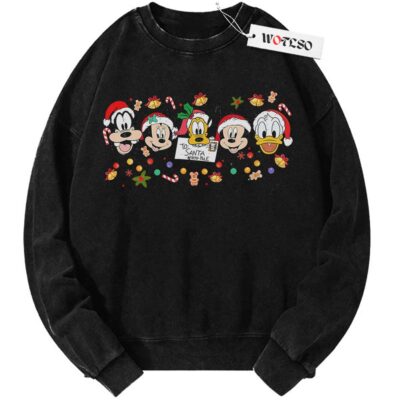 Vintage Mickey And Friends Christmas Sweater, Disney Christmas Sweater, Mickey Very Merry Christmas Sweater, Adult Sweater, Vintage Sweater