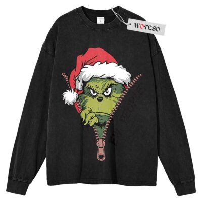 The Grinch Sweater, Holiday Sweater, Adult Sweater, Christmas Sweater, Long Sleeve Sweater