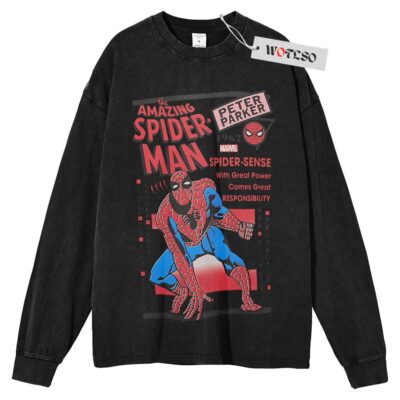 Spiderman Sweater, The Amazing Spiderman Sweater, Marvel Sweater, Adult Comics Sweater, Long Sleeve Sweater