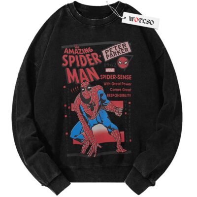 Spiderman Sweater, The Amazing Spiderman Sweater, Marvel Sweater, Adult Comics Sweater, Vintage Sweater