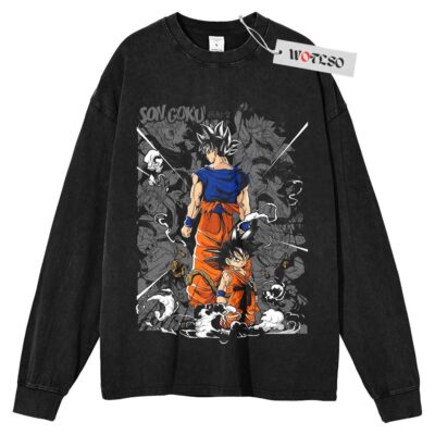 Dragon Ball Z Sweater, DBZ Sweater, Son Goku Sweater, Adult Anime Sweater, Long Sleeve Sweater